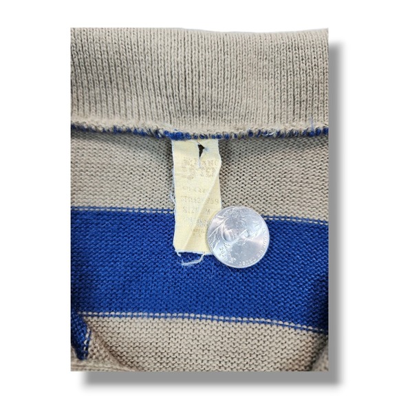 Vintage 60s Hang Ten Striped Sweater Skater Surf Junior Women's M - Picture 7 of 9